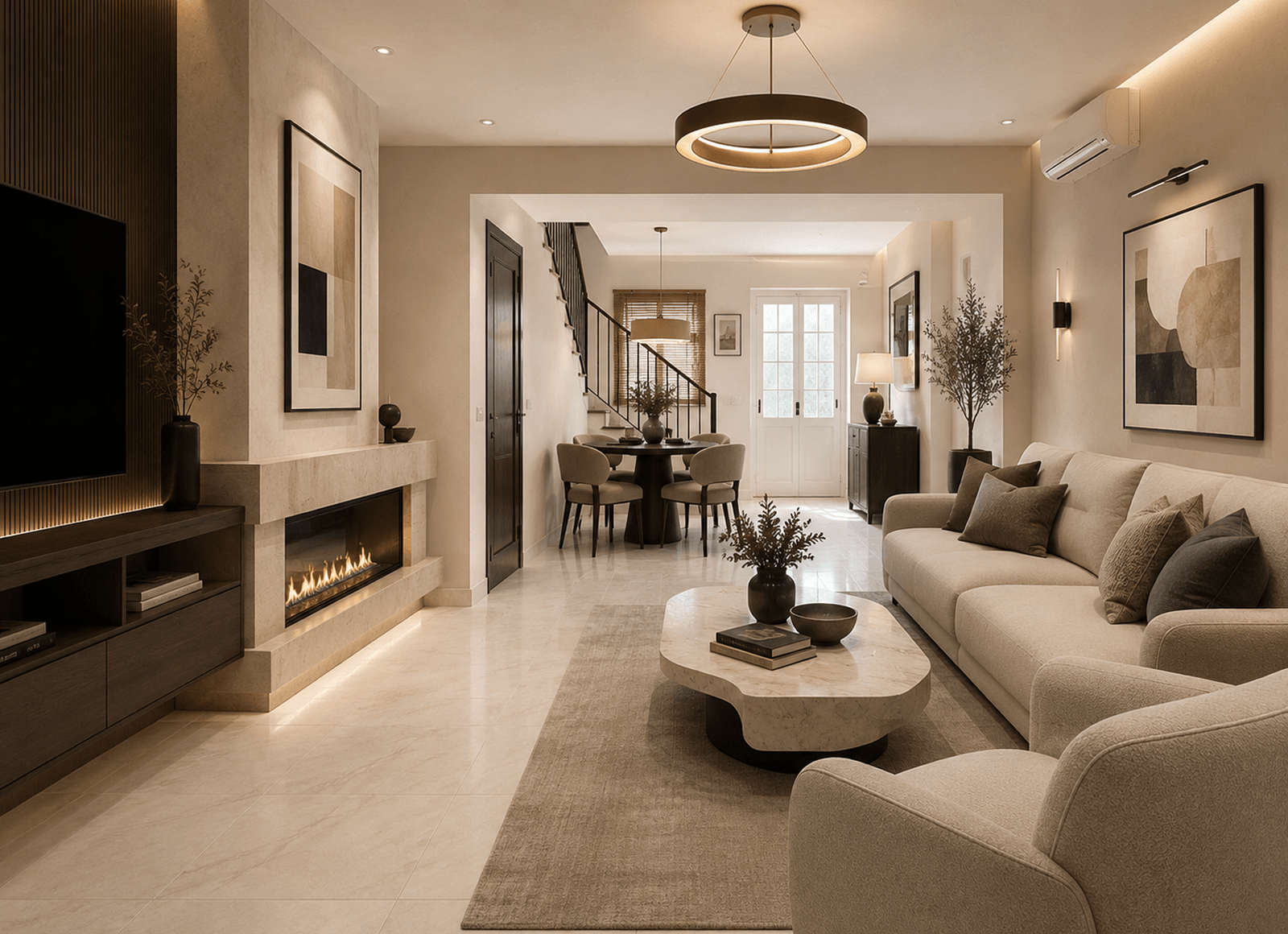 Living room redesign after
